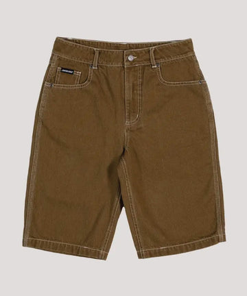 Santa Cruz Brain Dot Bone Stack Jean Shorts - Tan
